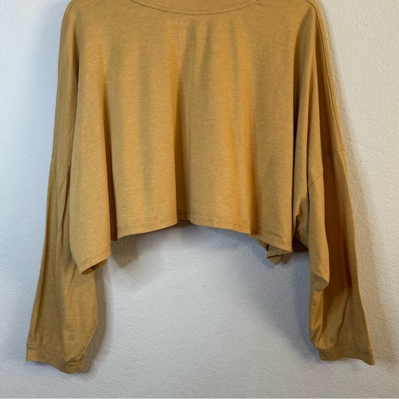 American Eagle Always Be Grateful Long Sleeve Cropped Tee Oversized Size Medium - Picture 8 of 10